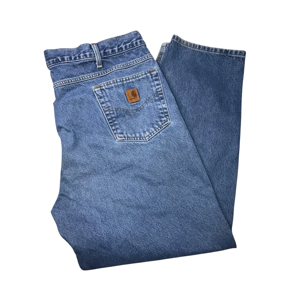 Carhartt B17 DST Relaxed Fit Jeans Mens 44x32‎ Blue Denim Workwear Pants